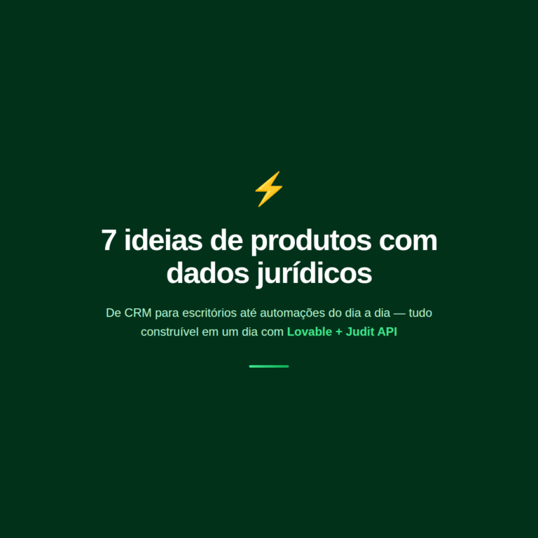 7 ideias de produtos juridicos para construir