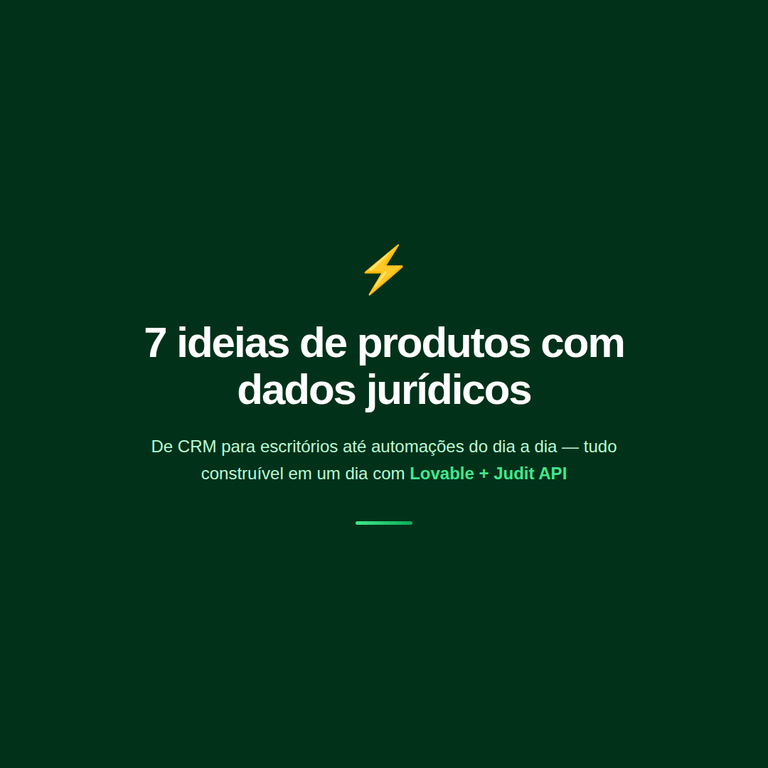 7 ideias de produtos juridicos para construir