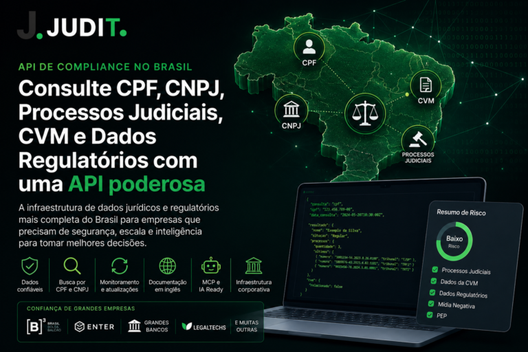 APIs de Compliance no Brasil: CPF, CNPJ, Processos Judiciais, CVM e Dados Regulatórios